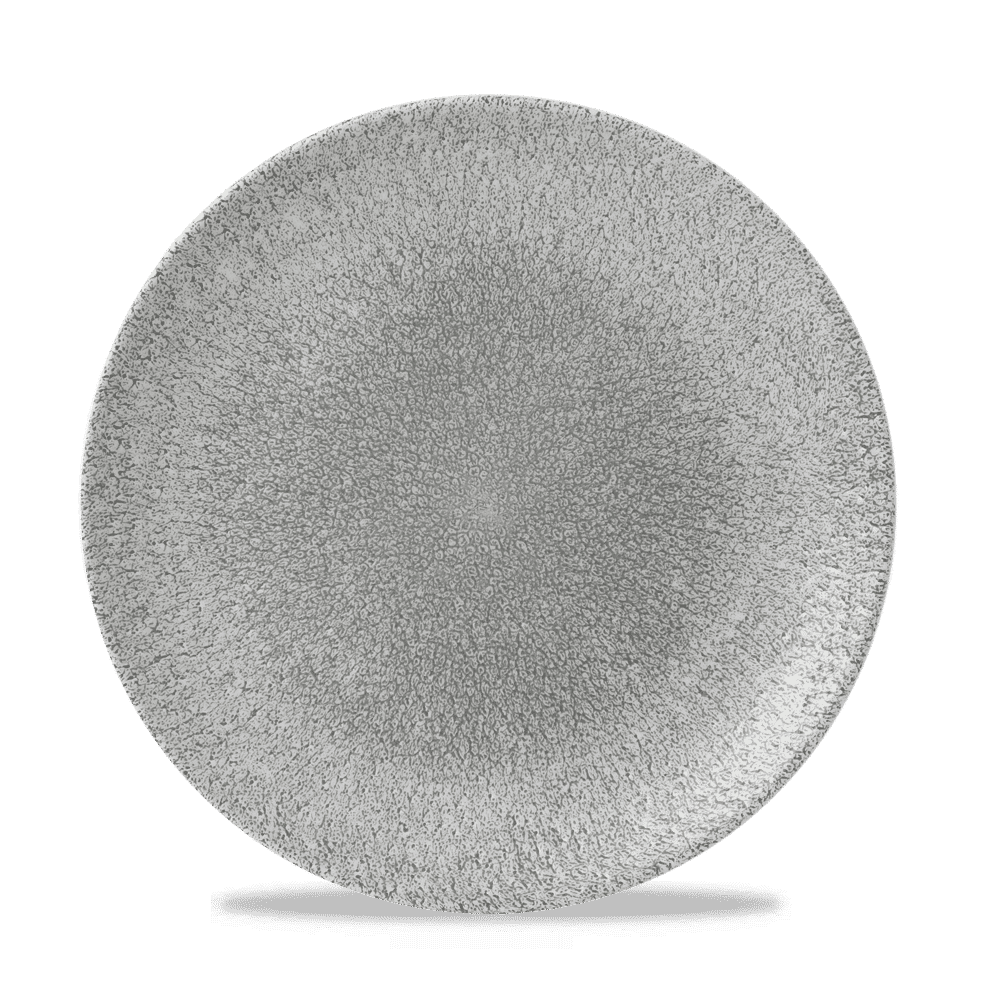 Raku Jasper Grey Evolve Coupe Plate 10.25" Box 12