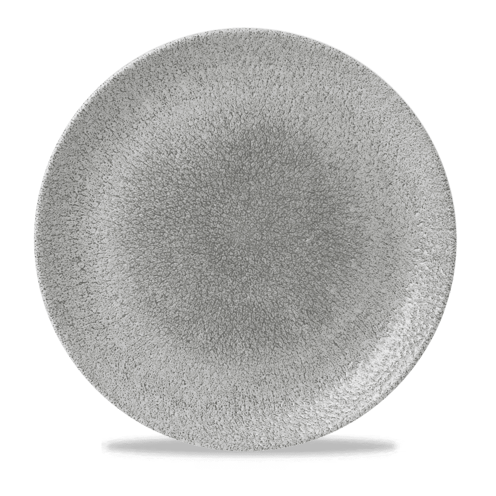 Raku Jasper Grey Evolve Coupe Plate 11.25" Box 12