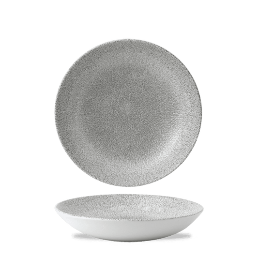 Raku Jasper Grey Evolve Coupe Bowl 7.25" Box of 12 (3-5 Working Days Delivery)