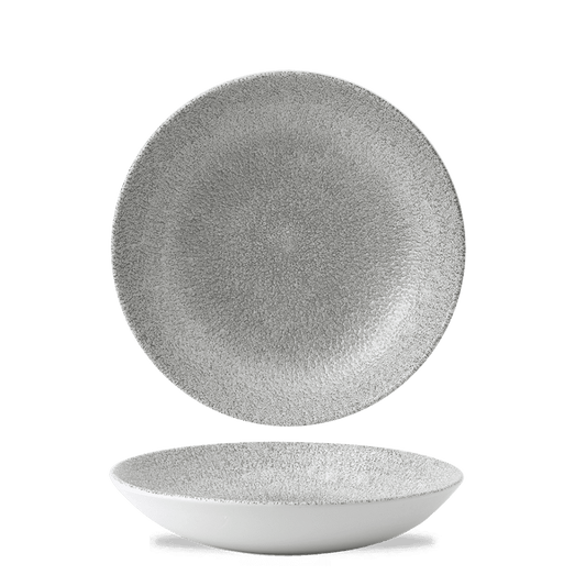 Raku Jasper Grey Evolve Coupe Bowl 9.75" Box of 12 (3-5 Working Days Delivery)