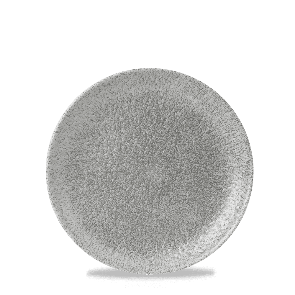 Raku Jasper Grey Evolve Coupe Plate 6.5" Box 12