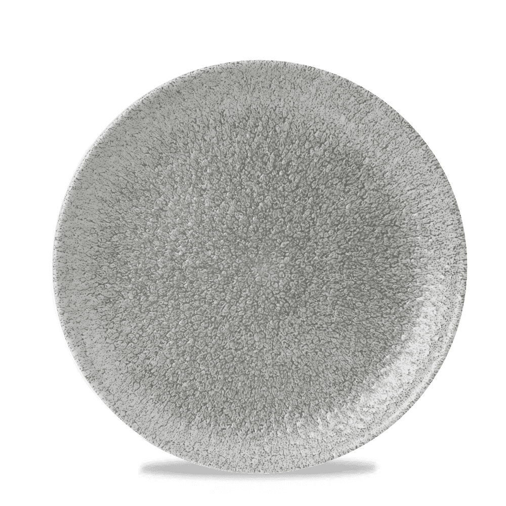 Raku Jasper Grey Evolve Coupe Plate 8.67" Box 12