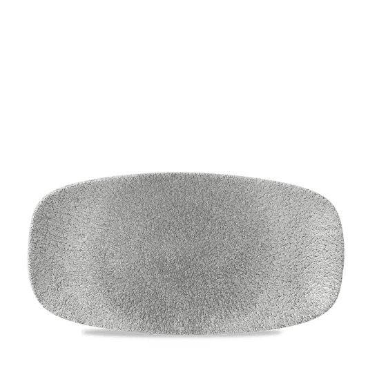 Raku Jasper Grey Chefs Oblong Plate 11 3/4" X 6" Box of 12 (3-5 Working Days Delivery)