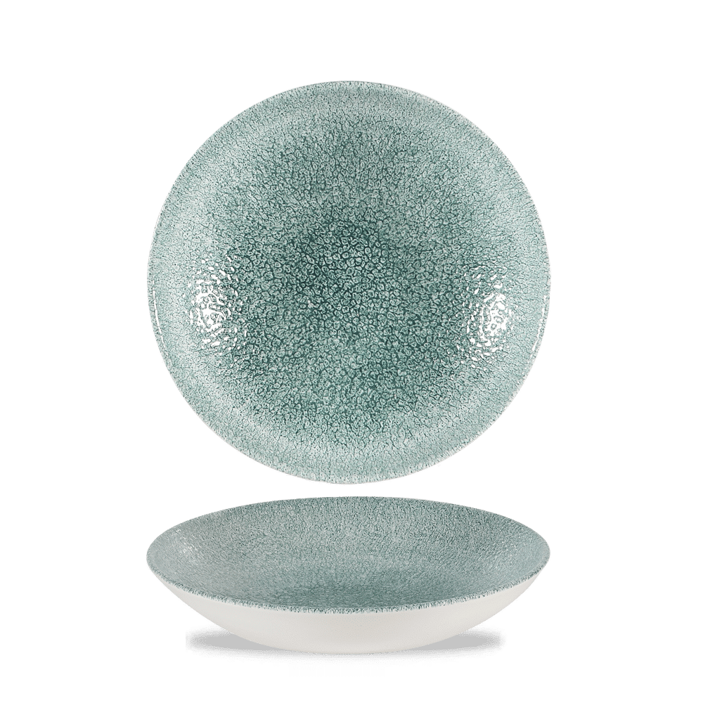 Raku Jade Green Evolve Coupe Bowl 7.25" Box 12