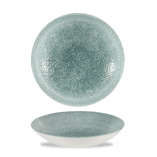 Raku Jade Green Evolve Coupe Bowl 9.75" Box of 12 (3-5 Working Days Delivery)