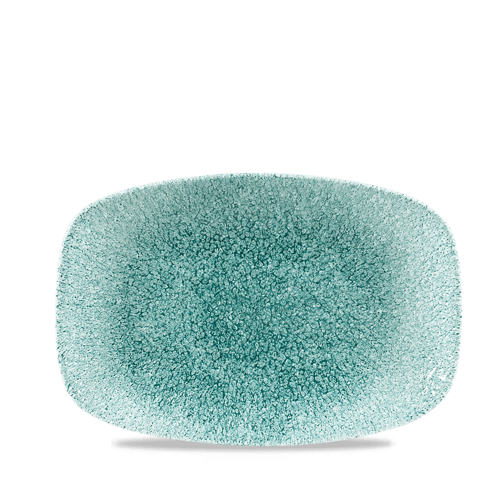 Raku Jade Green  Chefs Oblong Plate 9.35"X6.2" Box 12