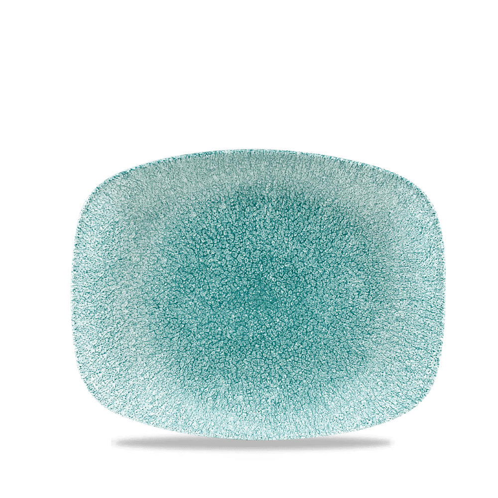 Raku Jade Green  Chefs Oblong Plate 10.3"X8" Box 12