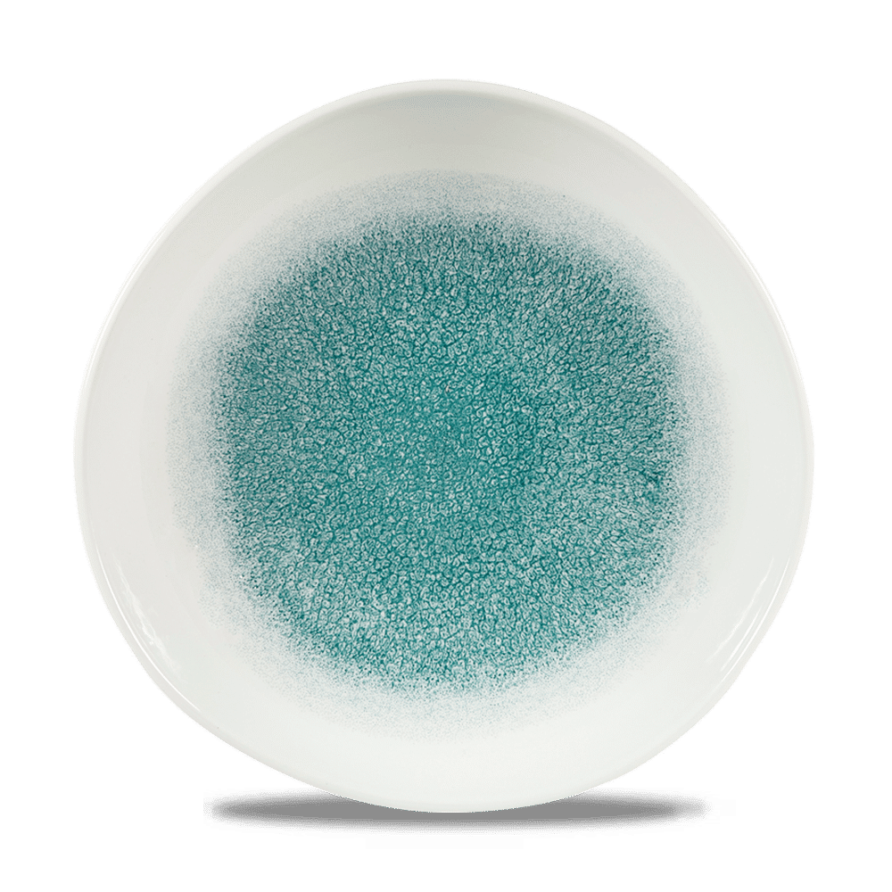 Raku Jade Green Round Trace Plate 10 3/8" Box 12