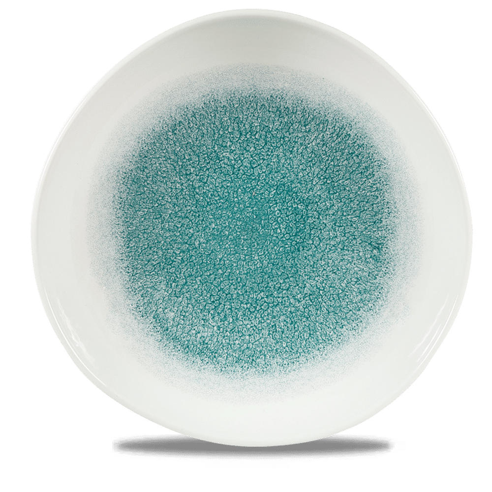 Raku Jade Green Round Trace Plate 11 1/4" Box 12