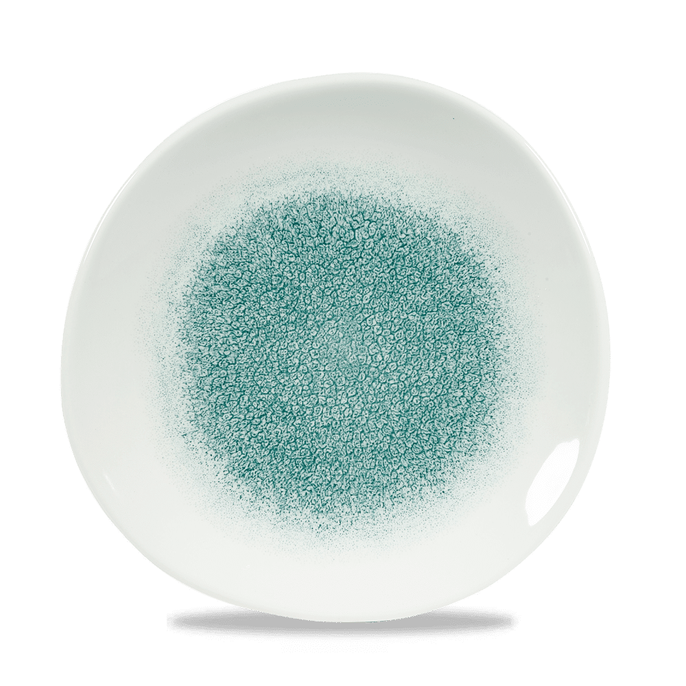 Raku Jade Green Round Trace Plate 8 1/4" Box 12