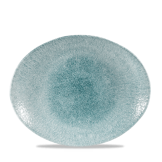 Raku Jade Green Orbit Oval Coupe Plate 12.5" Box of 12 (3-5 Working Days Delivery)