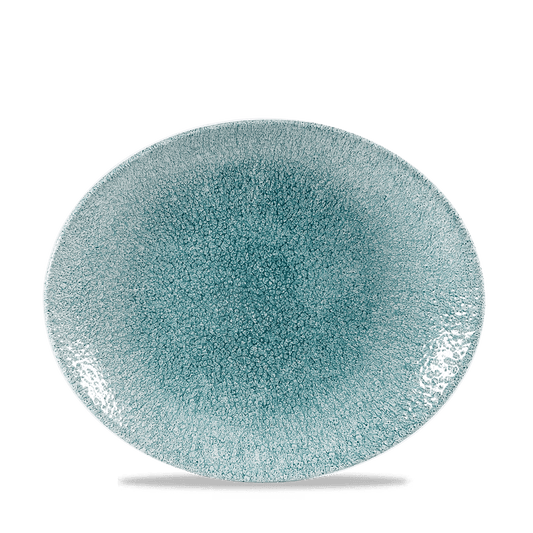 Raku Jade Green Orbit Oval Coupe Plate 10 5/8" Box of 12 (3-5 Working Days Delivery)