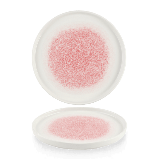 Raku Pink Quartz Walled Plate 10 2/8" Box of 6 (3-5 Working Days Delivery)
