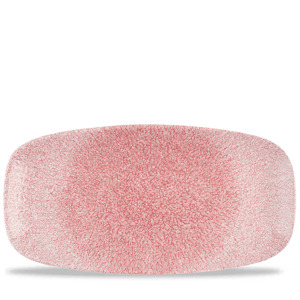 Raku Pink Quartz  Chefs Oblong Plate 13 7/8X7 3/8" Box 6