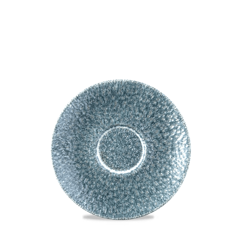 Raku Topaz Blue  Cappuccino Saucer 6.25" Box 12