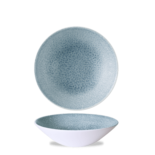 Raku Topaz Blue Evolve Deep Coupe Bowl 7 1/2" Box of 6 (3-5 Working Days Delivery)