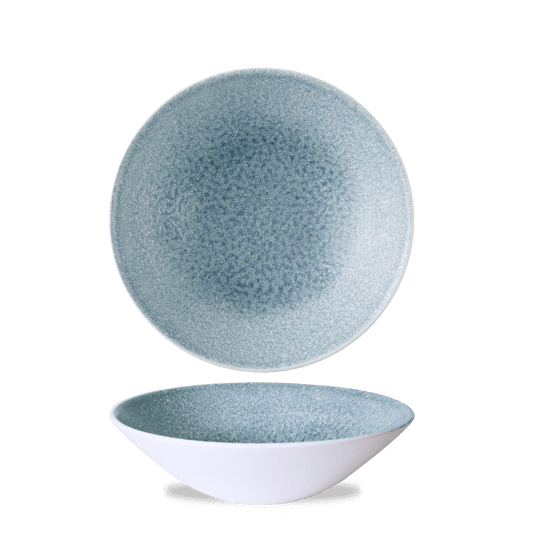 Raku Topaz Blue Evolve Deep Coupe Bowl 8 2/3" Box of 6 (3-5 Working Days Delivery)