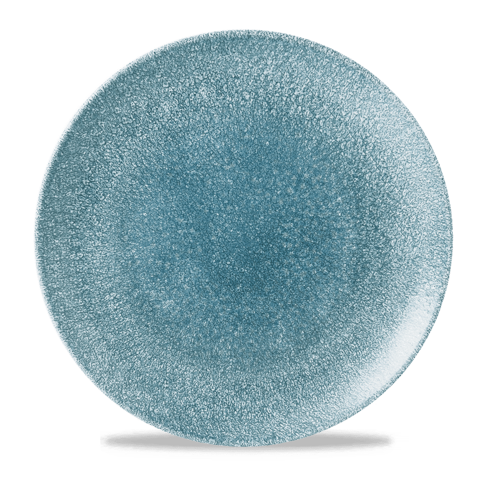 Raku Topaz Blue Evolve Coupe Plate 11.25" Box 12