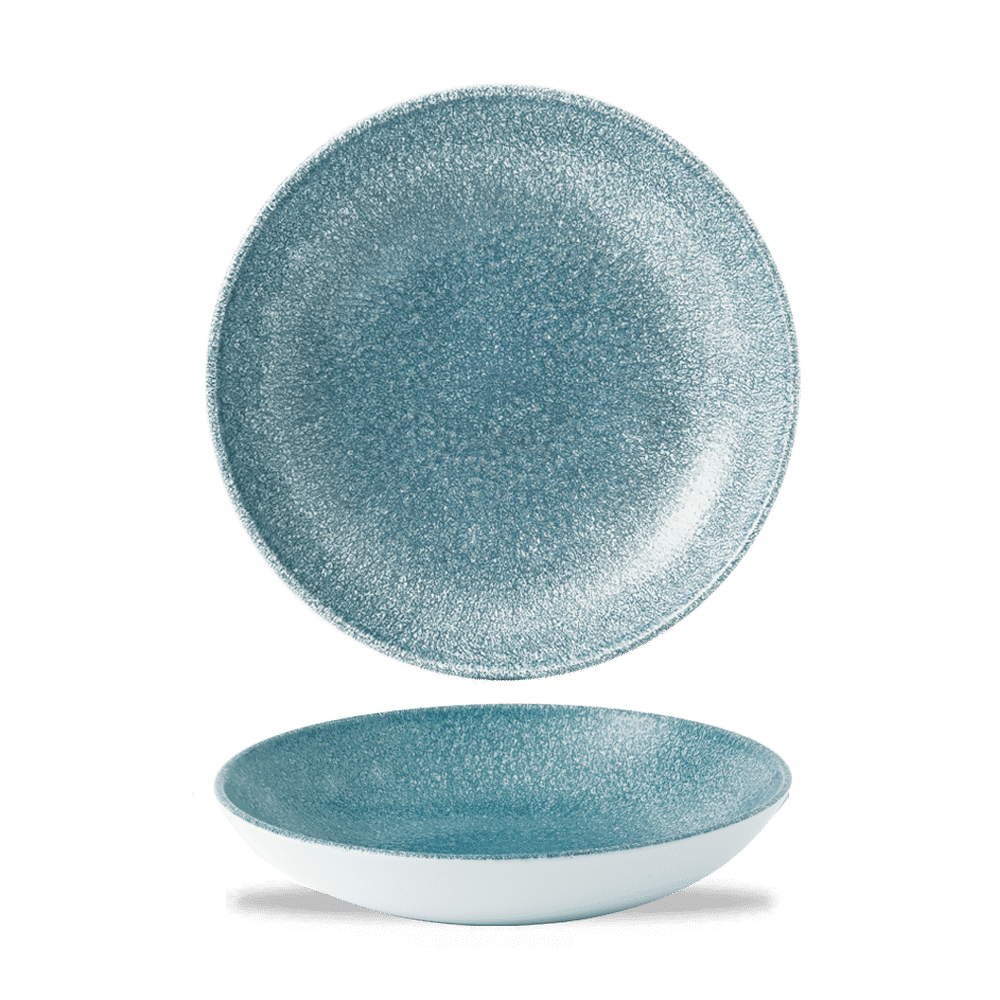 Raku Topaz Blue Evolve Coupe Bowl 9.75" Box 12