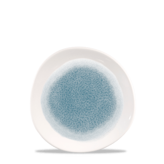 Raku Topaz Blue Round Trace Plate 7 1/4" Box of 12 (3-5 Working Days Delivery)