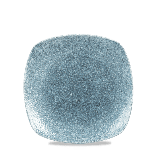 Raku Topaz Blue X Squared Square Plate 8.5" Box of 12 (3-5 Working Days Delivery)