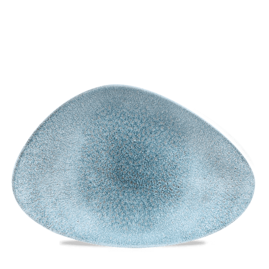 Raku Topaz Blue Triangle Chefs Plate 12"X8" Box of 6 (3-5 Working Days Delivery)