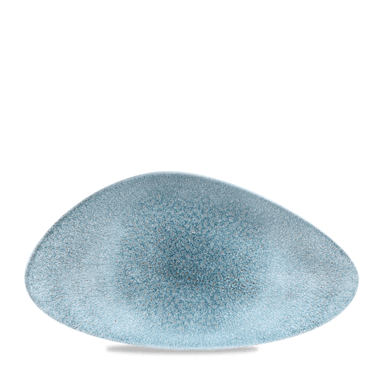 Raku Topaz Blue Triangle Chefs Plate 13 3/4"X7 3/8" Box of 6 (3-5 Working Days Delivery)