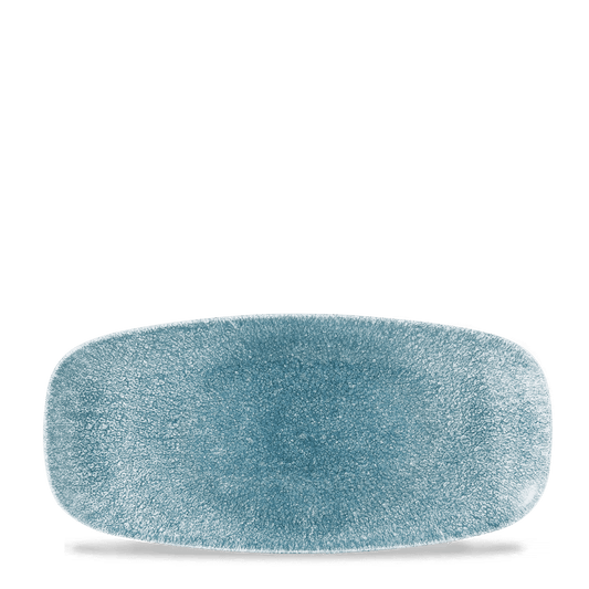 Raku Topaz Blue Chefs Oblong Plate 10.6"X5" Box of 12 (3-5 Working Days Delivery)