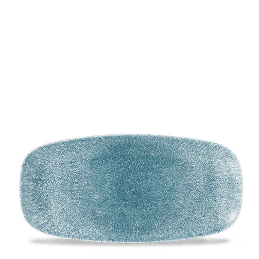 Raku Topaz Blue Chefs Oblong Plate 11 3/4X6" Box of 12 (3-5 Working Days Delivery)