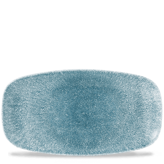 Raku Topaz Blue Chefs Oblong Plate 13 7/8X7 3/8" Box of 6 (3-5 Working Days Delivery)