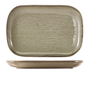 Terra Porcelain Grey Rectangular Plate 34.5 x 23.5cm - Pack of 12