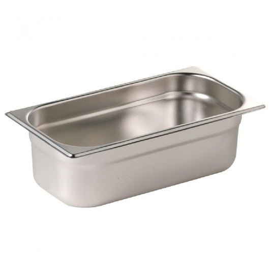 Vogue Stainless Steel Gastronorm Tray Set 3 x 1/3 & 1 x 1/2