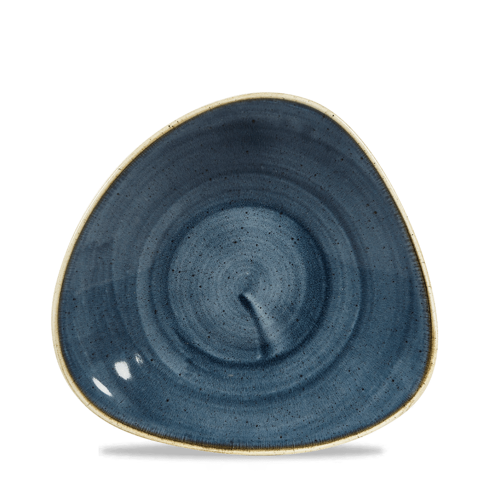 Stonecast Blueberry Triangle Shallow Bowl 8 1/4"X8 1/4" Box 12
