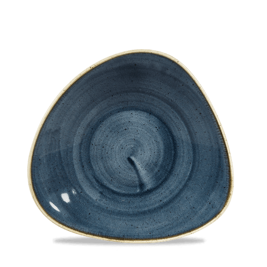 Stonecast Blueberry Triangle Shallow Bowl 8 1/4"X8 1/4" Box of 12 (3-5 Working Days Delivery)