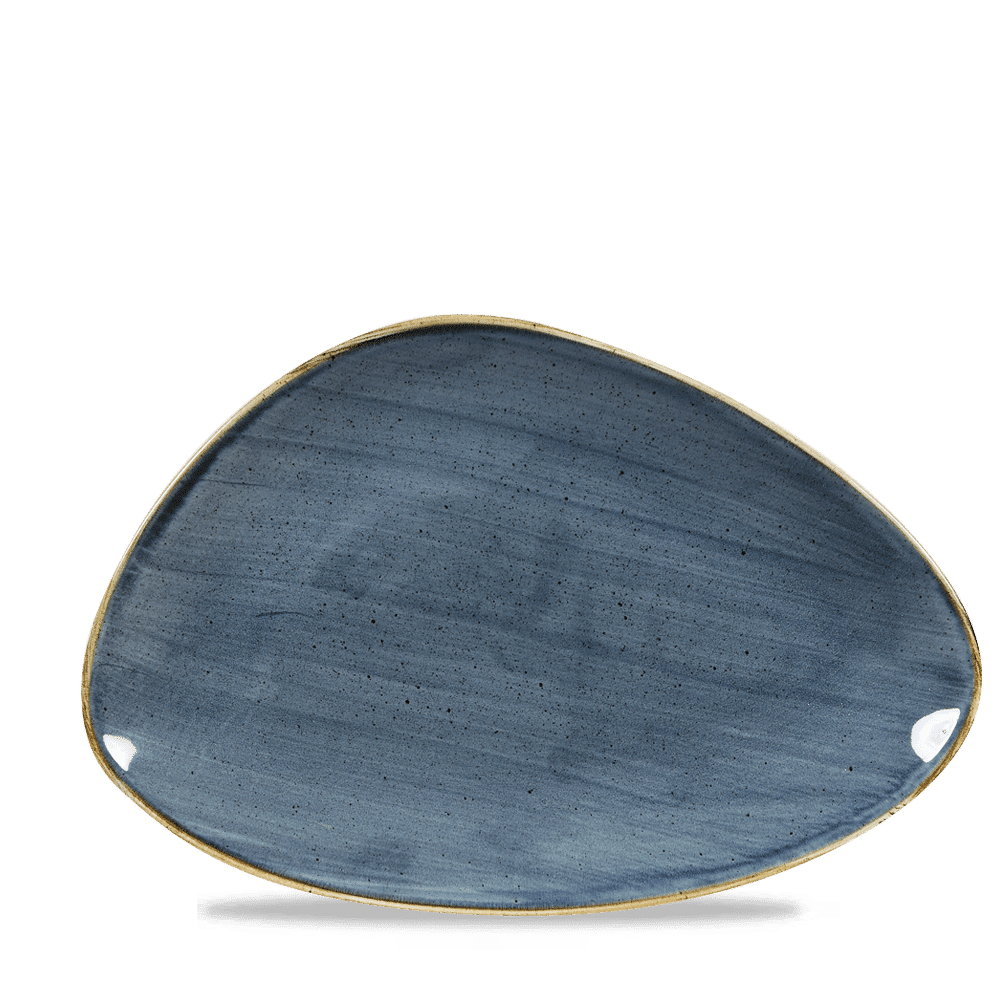 Stonecast Blueberry Triangle Chefs Plate 12"X8" Box 6
