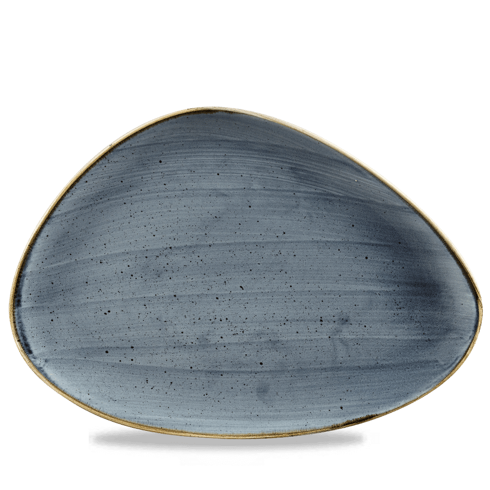 Stonecast Blueberry Triangle Chefs Plate 14X9 3/4" Box 6