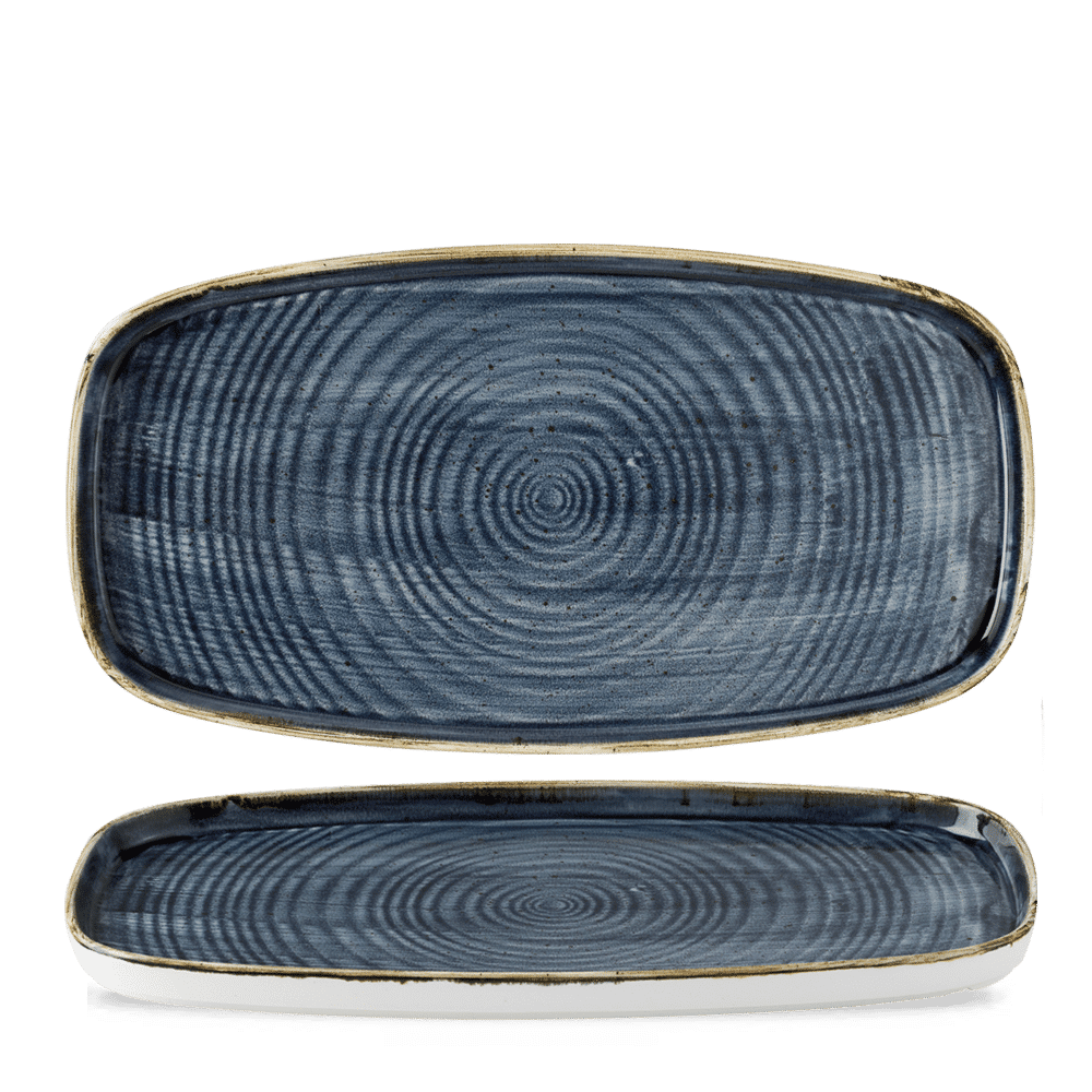 Stonecast Blueberry Oblong Chefs Plates 11 5/8X5 7/8" Box 6