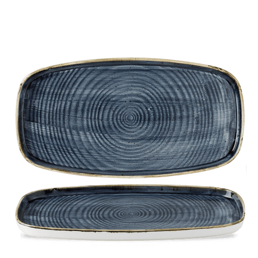 Stonecast Blueberry Oblong Chefs Plates 11 5/8X5 7/8" Box of 6 (3-5 Working Days Delivery)
