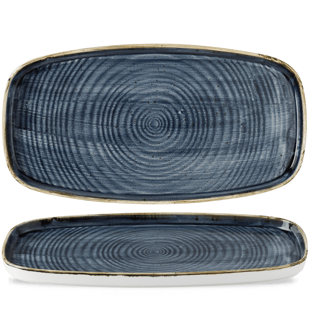 Stonecast Blueberry Oblong Chefs Plates 12 5/8X7 1/4" Box 6
