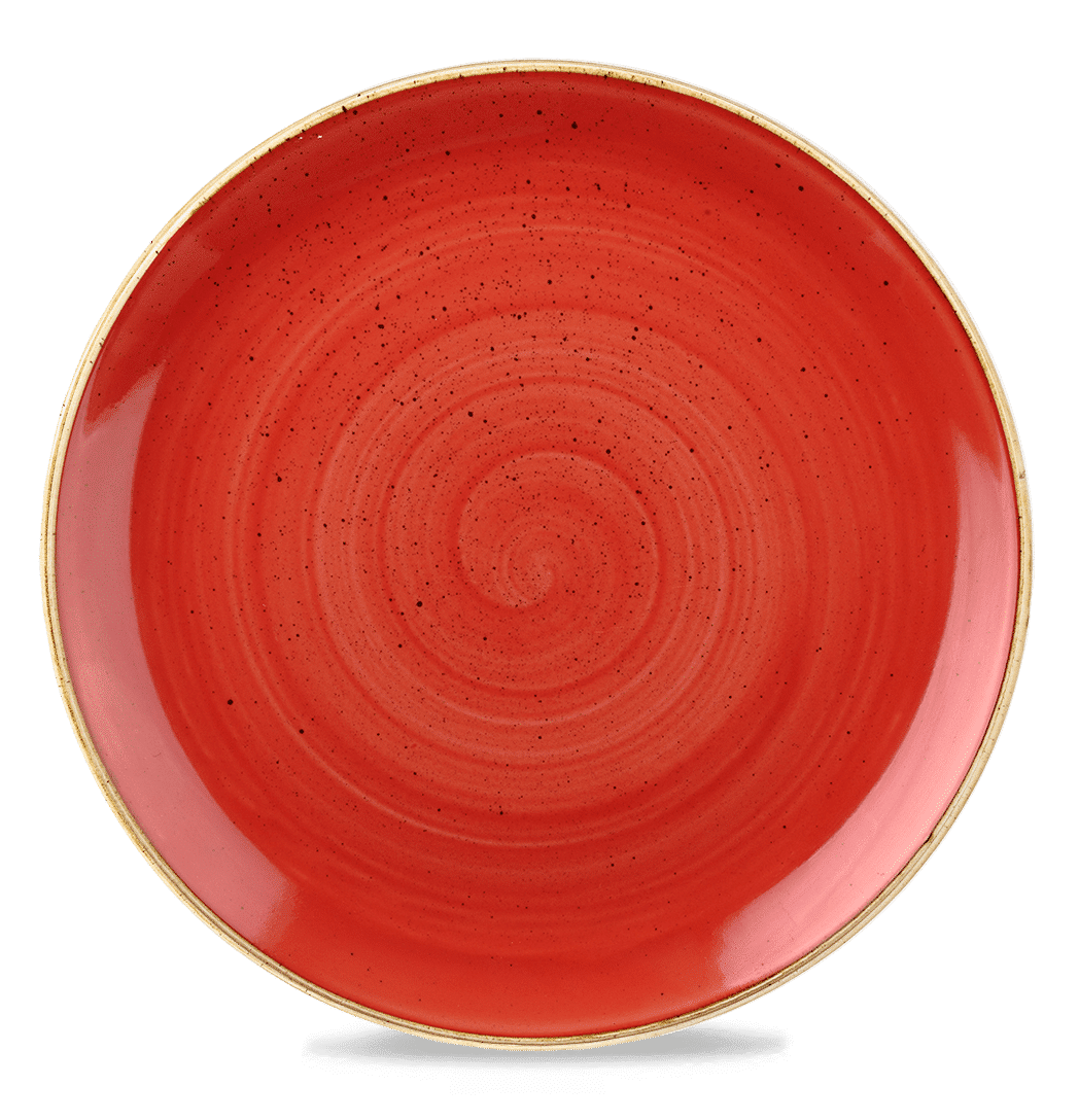 Stonecast Berry Red Coupe Evolve Plate 12 3/4" Box 6
