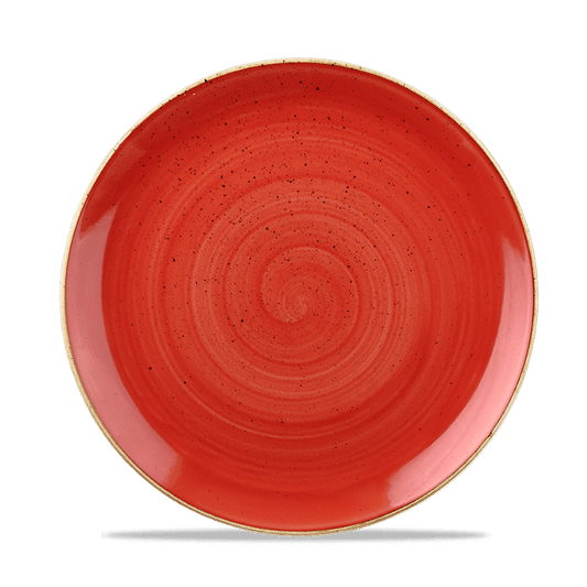 Stonecast Berry Red Evolve Coupe Plate 8.67" Box of 12 (3-5 Working Days Delivery)