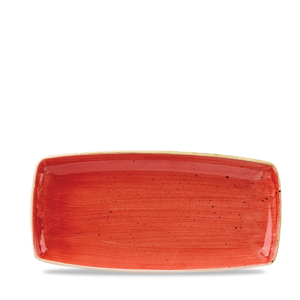 Stonecast Berry Red  Oblong Plate 29.5Cm Box 12