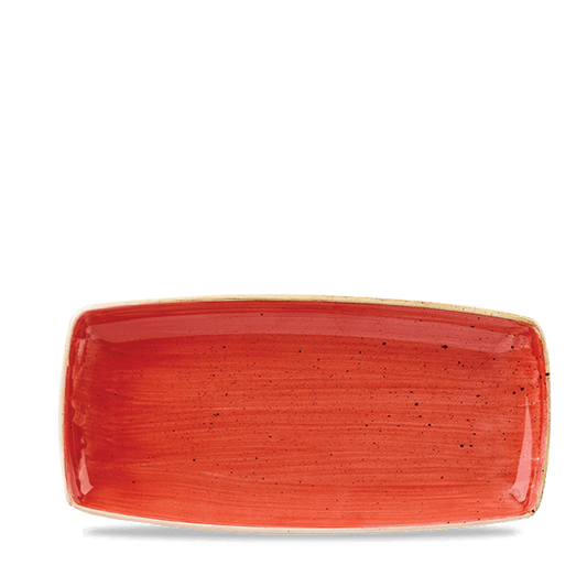 Stonecast Berry Red Oblong Plate 29.5Cm Box of 12 (3-5 Working Days Delivery)