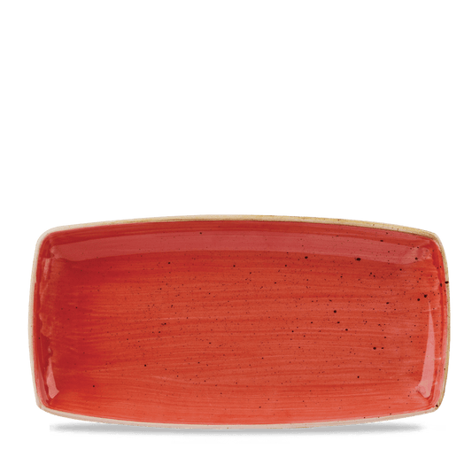Stonecast Berry Red Oblong Plate 34.5Cm Box of 6 (3-5 Working Days Delivery)