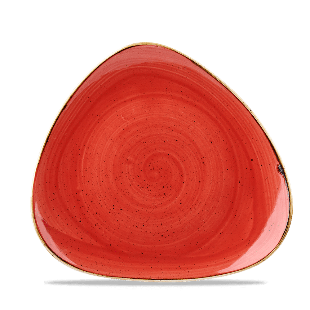 Stonecast Berry Red Lotus Plate  Box 12