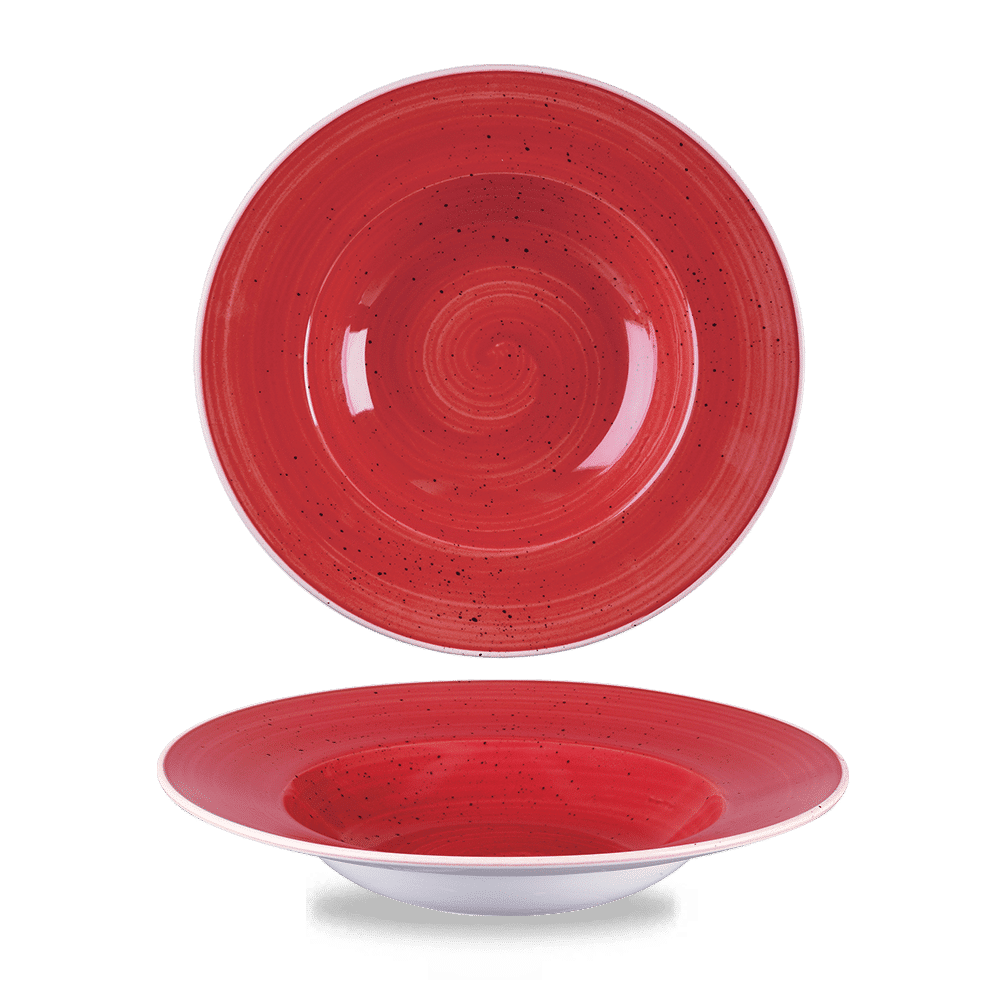 Stonecast Berry Red Profile Wide Rim Bowl Med 9.4" Box 12