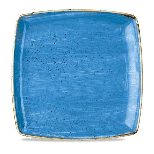 Stonecast Cornflower Blue Square Deep Plate 26.8Cm Box of 6 (3-5 Working Days Delivery)