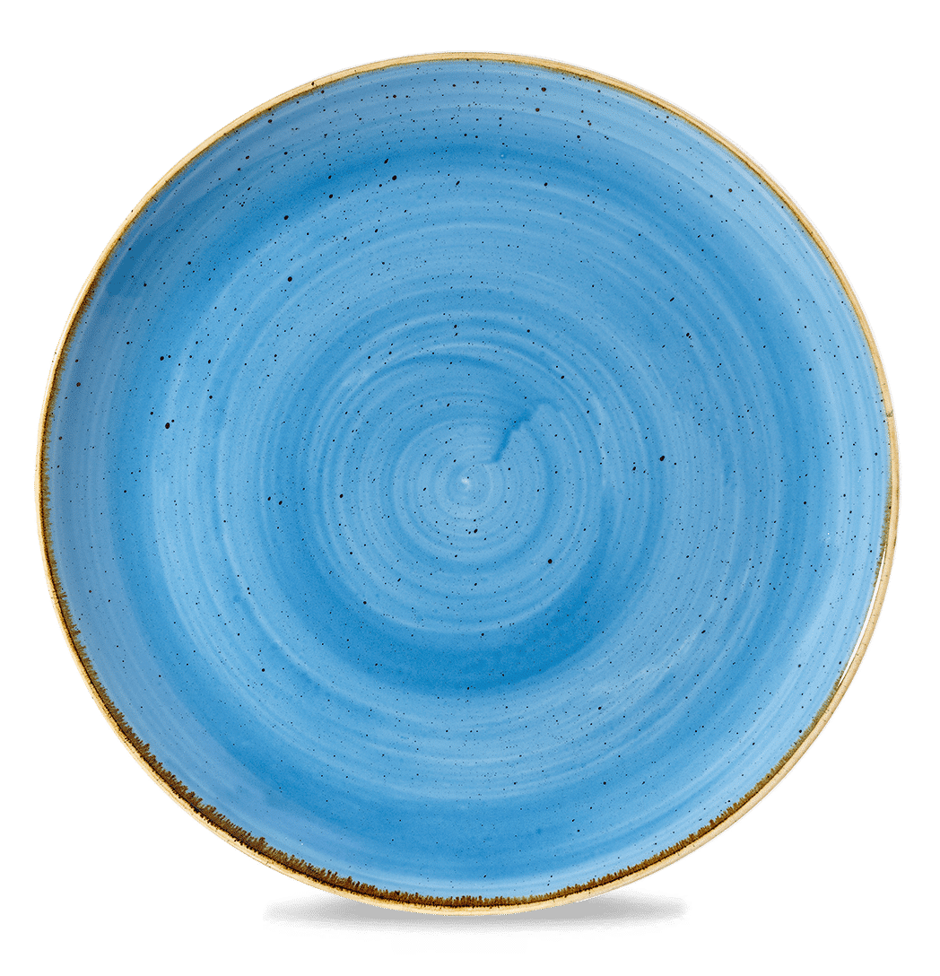 Stonecast Cornflower Blue Round Evolve Plate  Box 6