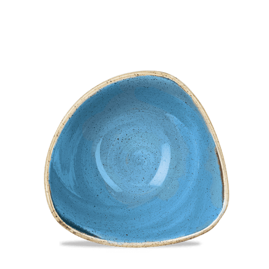 Stonecast Cornflower Blue Triangular Bowl 15.3Cm Box of 12 (3-5 Working Days Delivery)