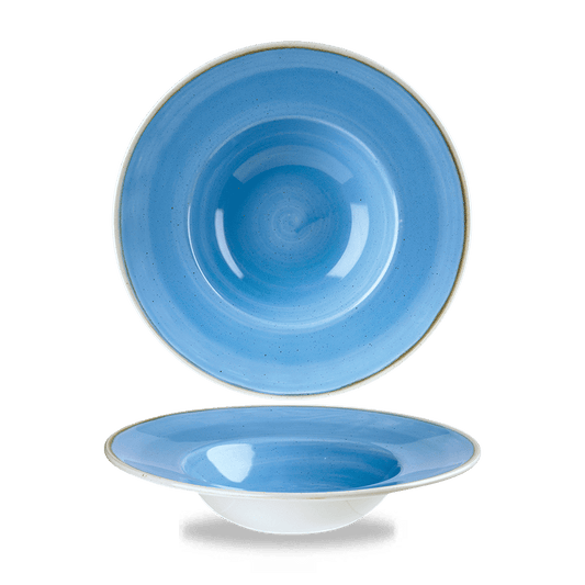 Stonecast Cornflower Blue Profile Wide Rim Bowl Med 23.88Cm Box of 12 (3-5 Working Days Delivery)